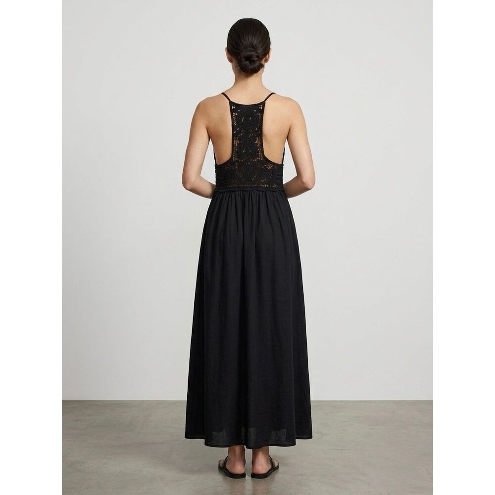 Jason Wu Black Crocheted Maxi Dress Size S
